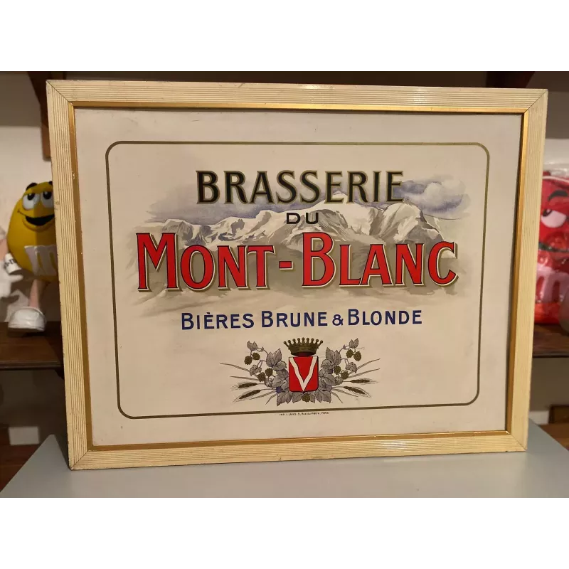 CADRE BRASSERIE DU MONT BLANC   62CM X 48.50CM