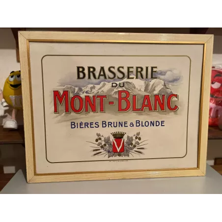 CADRE BRASSERIE DU MONT BLANC   62CM X 48.50CM