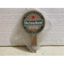 CAVALIER  BIERE HEINEKEN  EN BOIS  DIAMETRE 10CM