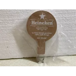 CAVALIER  BIERE HEINEKEN  EN BOIS  DIAMETRE 10CM CAVALIER  BIERE HEINEKEN  EN BOIS  DIAMETRE 10CM