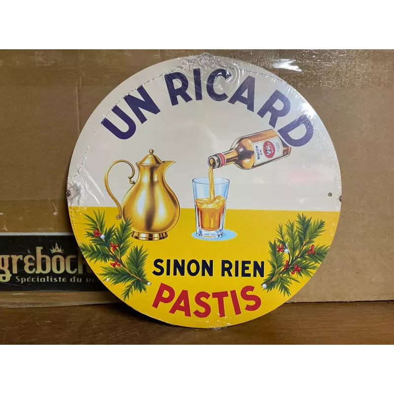 TOLE RICARD SINON RIEN DIAMETRE 19.50CM TOLE RICARD SINON RIEN DIAMETRE 19.50CM