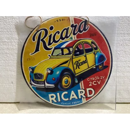 PUB RICARD EN BOIS  DIAMETRE 20CL