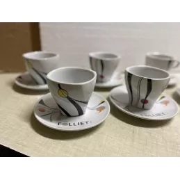 6 TASSES CHOCOLAT FOLLIET  COLLECTION 2017  3 MOTIFS