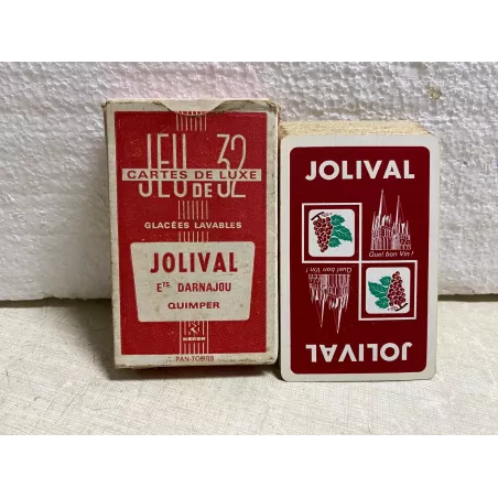 1 JEU  32 DE CARTES  VINS JOLIVAL  ETS DARNAJOU    QUIMPER
