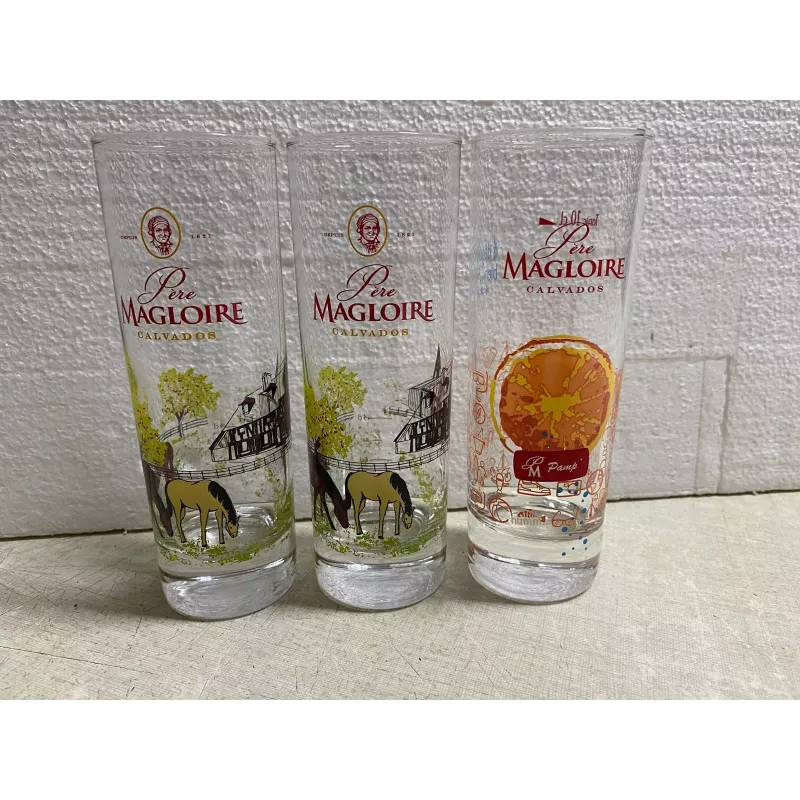3 VERRES  PERE  MAGLOIRE  22CL HT 5.20CM