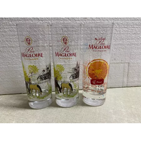 3 VERRES  PERE  MAGLOIRE  22CL HT 5.20CM