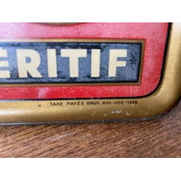 TOLE LITHO DEMANDEZ UN TONIQUE APERITIF 36CMX16CM