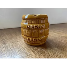 CENDRIER BIERES ET VINS LEDUC HT 10.30CM  DIAMETRE 10CM