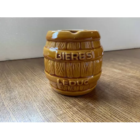 CENDRIER BIERES ET VINS LEDUC HT 10.30CM  DIAMETRE 10CM