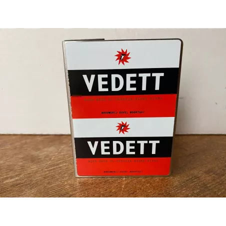 PORTE  SOUS -BOCK  VEDETT EN METAL 12CM X9CM X4.50CM