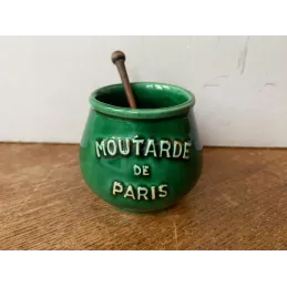 POT A MOUTARDE  DE PARIS  AVEC SA CUILLERE HT 6CM