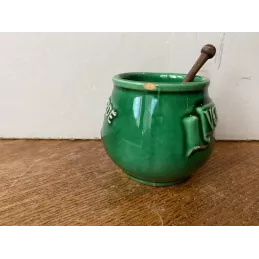 POT A MOUTARDE  DE PARIS  AVEC SA CUILLERE HT 6CM
