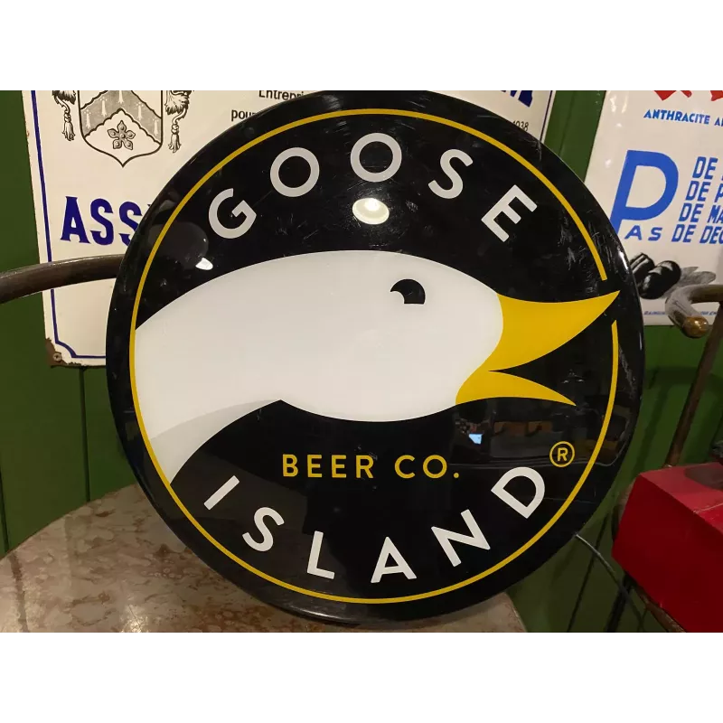 ENSEIGNE  GOOSE BEER    DIAMETRE 35CM X10CM