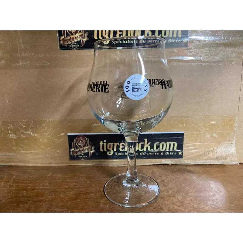 VERRE DUYCK LES 100 ANS  25/33CL HT 20CM