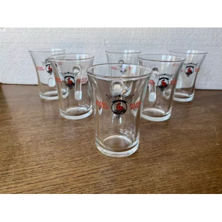 6 TASSES  A THE  PELICAN  ROUGE  20/25CL