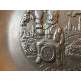 CENDRIER  STELLA ARTOIS  EN PLOMB DIAMETRE 19CM ANNEE 1973