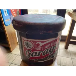 BOX    DE RANGEMENT  PLIABLE .....   POUF.  SIEGE.   COFFRE. GARAGE   DIAMETRE 38CM   HT 33CM