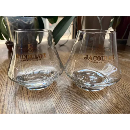 2 VERRES  BOURGOGNE  JACOULOT 15/20CL  HT 9CM