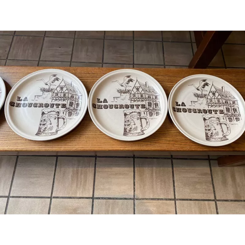 6 ASSIETTES  LA CHOUCROUTE  DIAMETRE 24.50CM