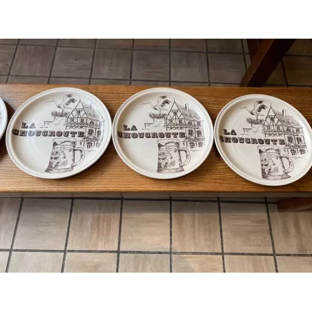 6 ASSIETTES  LA CHOUCROUTE  DIAMETRE 24.50CM