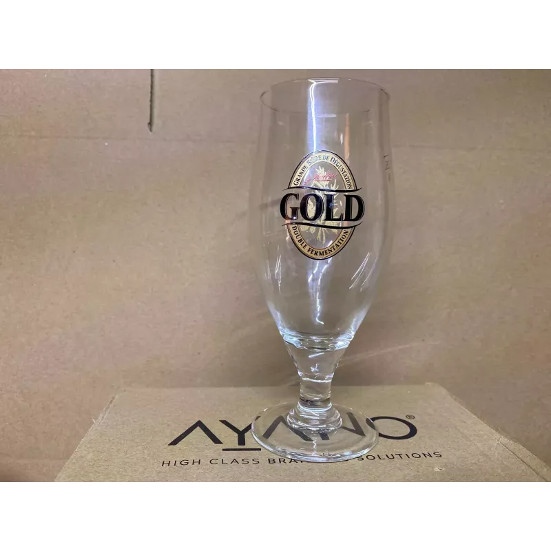 6 VERRES  GOLD DE KANTERBRAU  25CL HT.16.70CM