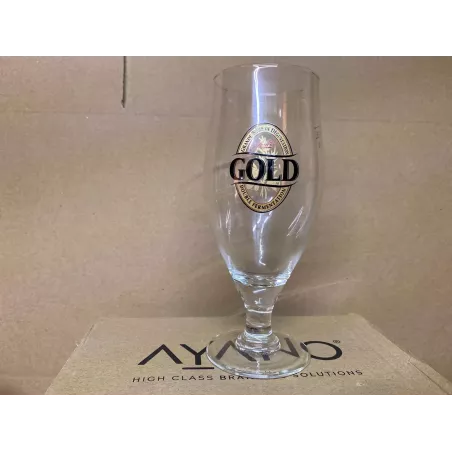 6 VERRES  GOLD DE KANTERBRAU  25CL HT.16.70CM