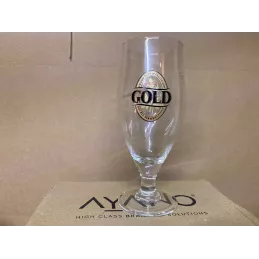 1 VERRE  GOLD DE KANTERBRAU 25CL HT.16.70CM