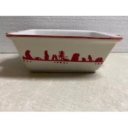 PLAT  A FOUR DECORS TARTIFLETTE  19CM X 16CM X7 CM