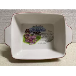 PLAT A FOUR  DECORS TARTIFLETTE  17CM X14CM X6.50CM