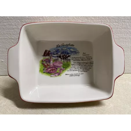 PLAT A FOUR  DECORS TARTIFLETTE  17CM X14CM X6.50CM