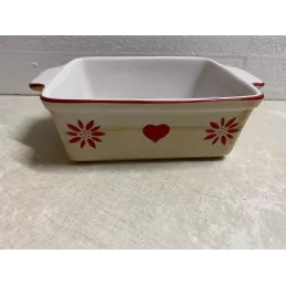 PLAT A FOUR  DECORS TARTIFLETTE  17CM X14CM X6.50CM