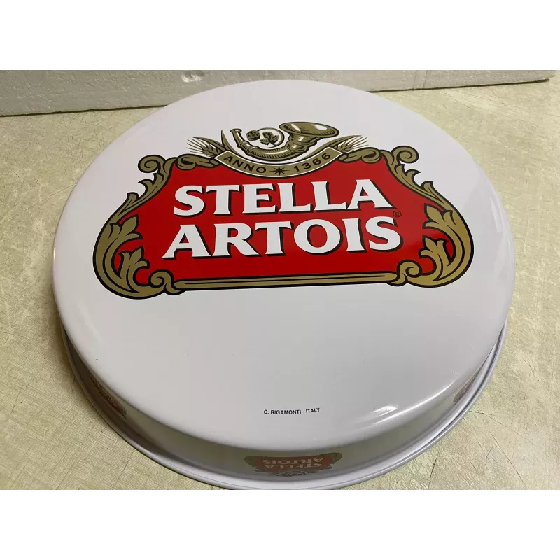 PLATEAU STELLA ARTOIS  DIAMETRE 34.50CM REBORD 5 CM