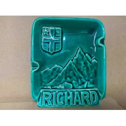 CENDRIER  RICHARD    13.50CM X11CM   CERAMIQUE RICARD