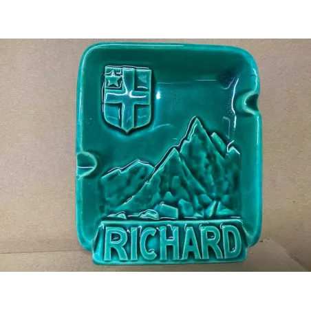 CENDRIER  RICHARD    13.50CM X11CM   CERAMIQUE RICARD
