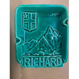 CENDRIER  RICHARD    13.50CM X11CM   CERAMIQUE RICARD