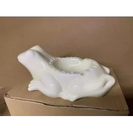 CENDRIER  L'HERITIER GUYOT  BLANC  PETIT MODELE 19CM X12CM