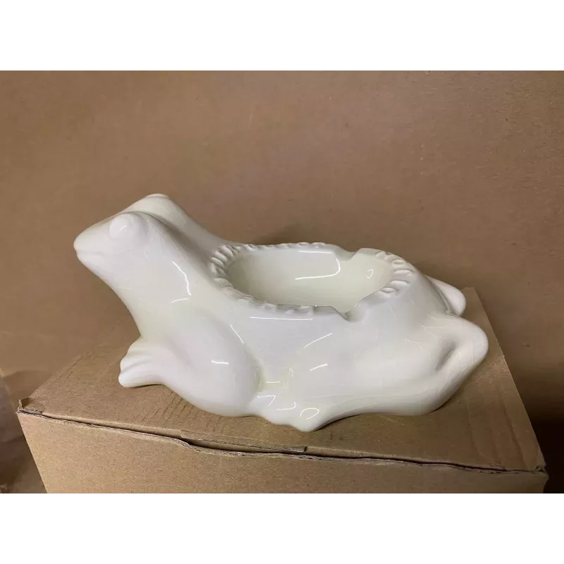 CENDRIER  L'HERITIER GUYOT  BLANC  PETIT MODELE 19CM X12CM