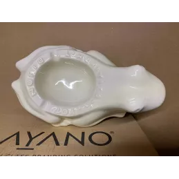 CENDRIER  L'HERITIER GUYOT  BLANC  PETIT MODELE 19CM X12CM