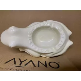 CENDRIER  L'HERITIER GUYOT  BLANC  PETIT MODELE 19CM X12CM