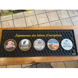 TAPIS EGOUTTOIR  SAVOURONS DES BIERES D'EXCEPTION  60CM X22CM
