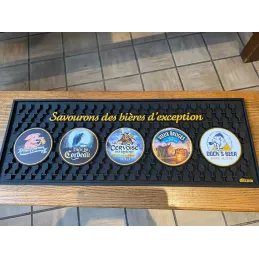 TAPIS EGOUTTOIR  SAVOURONS DES BIERES D'EXCEPTION  60CM X22CM