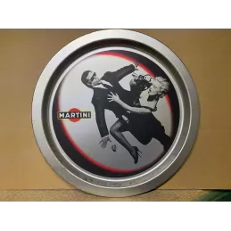 PLATEAU MARTINI EN TOLE  DIAMETRE 33.CM REBORD 2CM