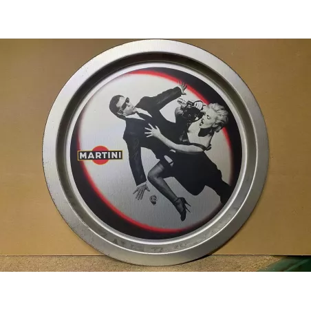 PLATEAU MARTINI EN TOLE  DIAMETRE 33.CM REBORD 2CM