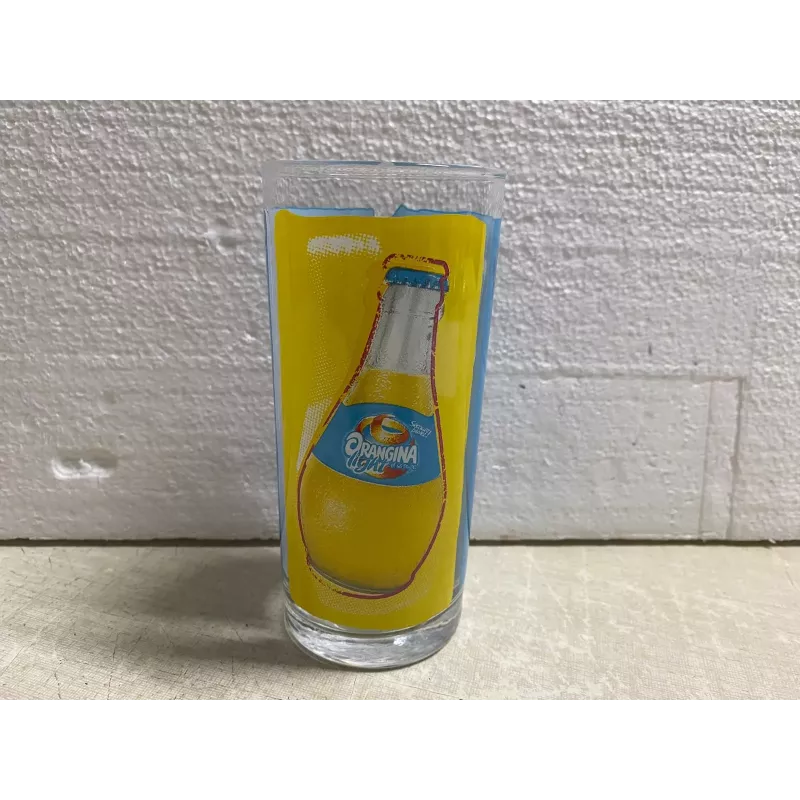 5 VERRES  ORANGINA  LIGHT  HT 13.50CM