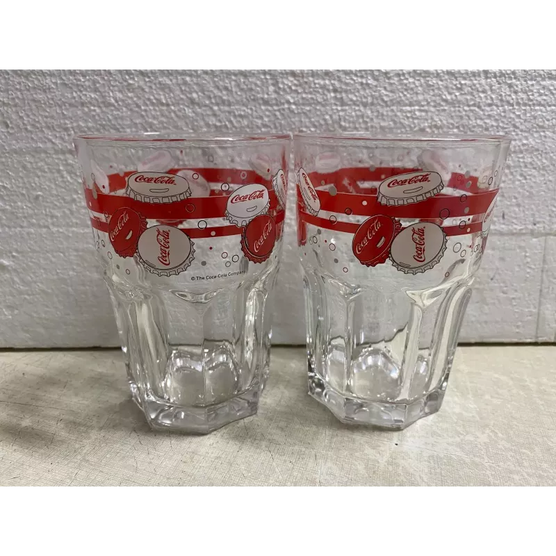 2 VERRES  COCA-COLA  35CL HT 12CM