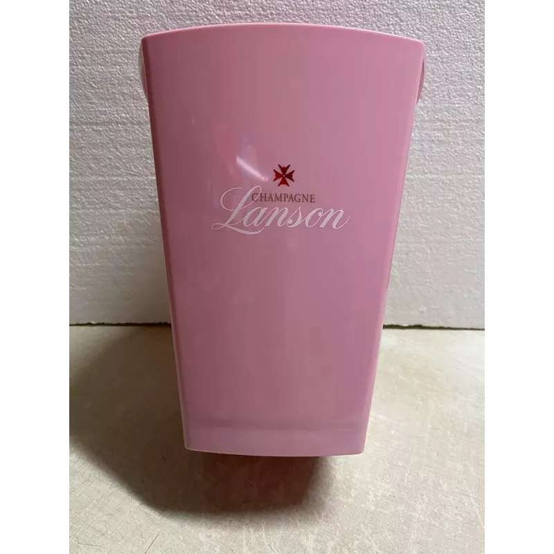 SEAU  CHAMPAGNE LANSON  ROSE  HT 25CM 20.50CM X20CM
