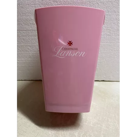 SEAU  CHAMPAGNE LANSON  ROSE  HT 25CM 20.50CM X20CM