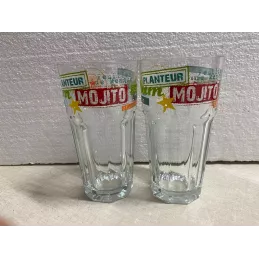 2 VERRES RHUM PLANTEUR  50CL HT 16CM