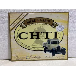 TOLE CH'TI  32.50CM X27CM  BRASSERIE  CASTELAIN