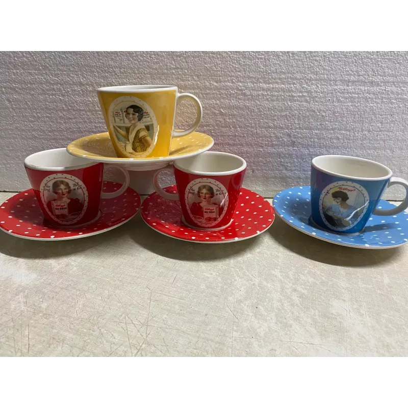 4 TASSES KELLOGG'S 18/20CL